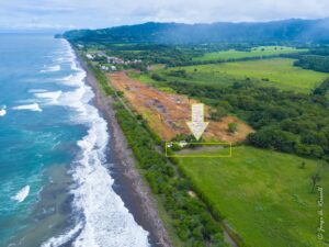 Hermosa beachfront lot, fully titled with utilities, construction plans, and direct beach access just minutes from Jaco. A rare opportunity.