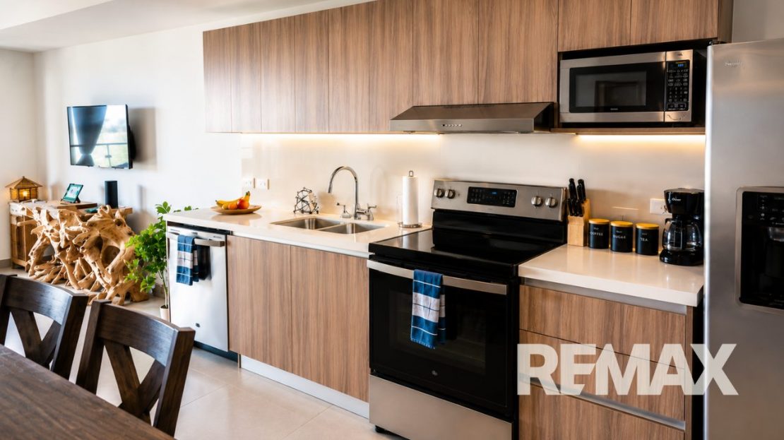 Mar A Mar Ocean view beautifully furnished Kitchen with Watermark